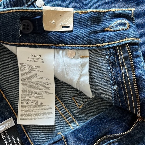 🆕 Girls Levis Silver Tab Mini Mom Jeans Adjustable Waist High Rise  14R - Picture 9 of 12